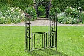 Metal Garden Arch With Gate Deal In 3