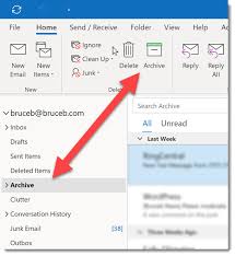 the archive on in outlook