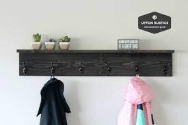 rustic wall decor coat rack shelf