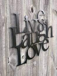 Live Laugh Love Word Art Metal Art