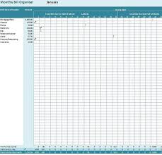 Monthly Bill Organizer Excel Template Payments Tracker By