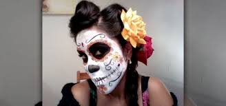 los muertos candy skull makeup look