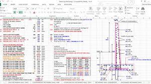 Retaining Wall Excel Sheet