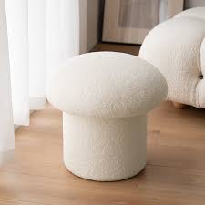mushroom ottoman upholstered pouf