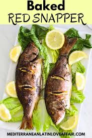 baked whole red snapper terranean