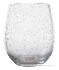 Tag Clear Bubble Glass Stemless