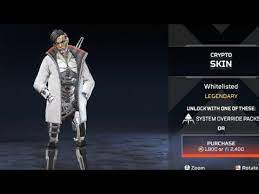 He knows how to uncover them, and how to keep them. Apex Legends Whitelisted Crypto Skin System Override Event Youtube