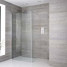 recessed wet room shower enclosure with