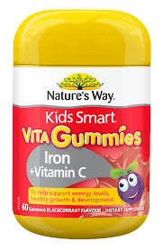 kids smart vita gummies iron vitamin c