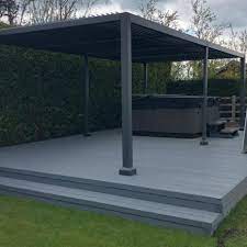 The instructions were not very clear on how to put things together they could have had some words to go along with the drawings. Large Metal Gazebo Grey Aluminium Shuttered Roof 3 5m X 5 4m Mojave