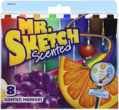Mr Sketch Scented Markers Chisel Tip Assorted Colors 8 Pack