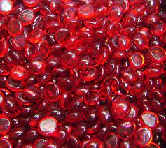 Scarlet Red Small Glass Gems Stones
