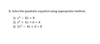 Solve The Quadratic Equation Using