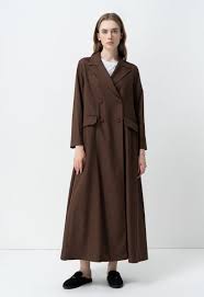 Solid Flared Maxi Trench Coat