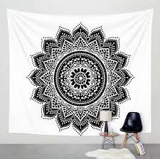 Black And White Mandala Wall Hanging