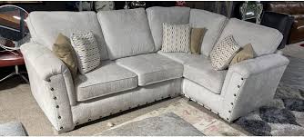 franklin cream rhf fabric corner sofa