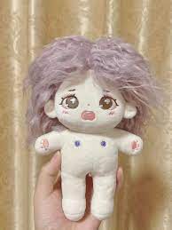 20CM Cute No attribute Pisces Cotton Doll HAKO Twins Purple Curly Hair  Fried Long Hair Naked Doll Toys Fans Collection Gift - AliExpress