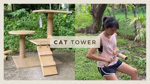 building a cat tower with bamboo you