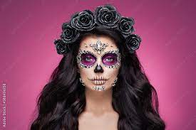 make up portrait of calavera catrina