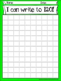 120 Number Chart Grids Count And Write Math Centers Freebie