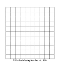 Fill In Blank 110 Chart