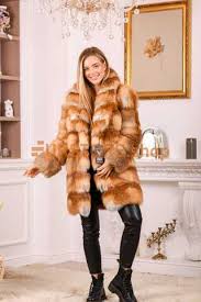 Luxurious Fox Fur Coat With Collar