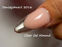 clear almond nail in motion