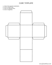Printable 3d Cube Template Color It Cut It Out Fold It And Glue