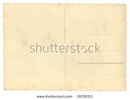 Old Empty Postcard Isolated On White Ez Canvas