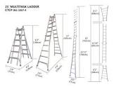 Grade 1A Aluminum Multi-Task Ladder, 25-ft, 300-lb Mastercraft
