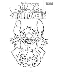 Happy halloween disney coloring pages free printable coloring. Stitch Halloween Coloring Super Fun Coloring