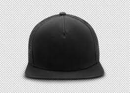 zwart snapback cap mockup sjabloon op