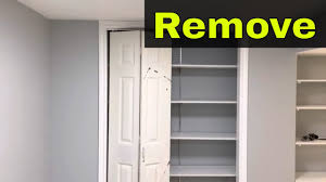 how to remove bifold closet doors
