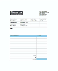 Self Employed Builder Invoice Templates Work Invoice Template