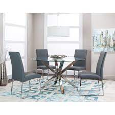 54 Inch Round Glass Dinette Table