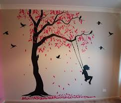 Tree Decal With Swings And Birds Large