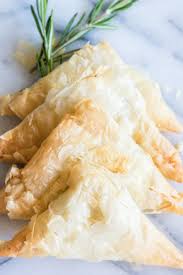 phyllo triangles with gorgonzola and
