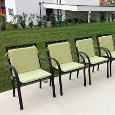 Green High Back Garden Chair Cushions
