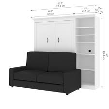 versatile full murphy bed with sofa and