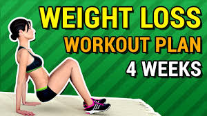 4 week weight loss workout plan you