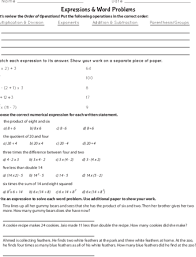 Solving Expressions In Word Problems Lesson Plan