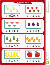 Worksheet For Kindergarten Kids Count The Number Objects
