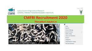 Central marine fisheries research institute (cmfri) invites applications for the data entry operator designation on. Cmfri Recruitment 2020 Research Fellow Project Associate Kerala The Sarkari Naukri