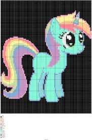 Knit Rainbow Unicorn Chart Unicorn Knitting Graph Intarsia
