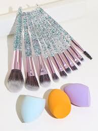 10pcs glitter makeup brush 3pcs