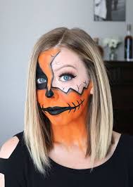 easy ed pumpkin makeup halloween