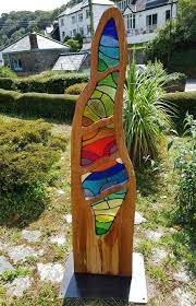 Lead Glass Wood Garden Sculptures