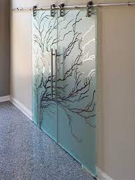 Etched Glass Barn Doors Creative