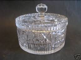 vintage antique cut glass crystal candy