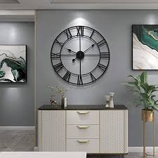 Large Modern Metal Wall Clocks Rustic